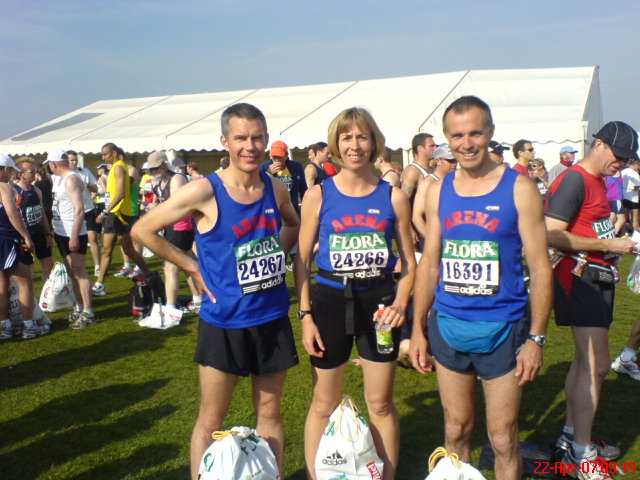 Duncan, Julie and Simon at the London Marathon